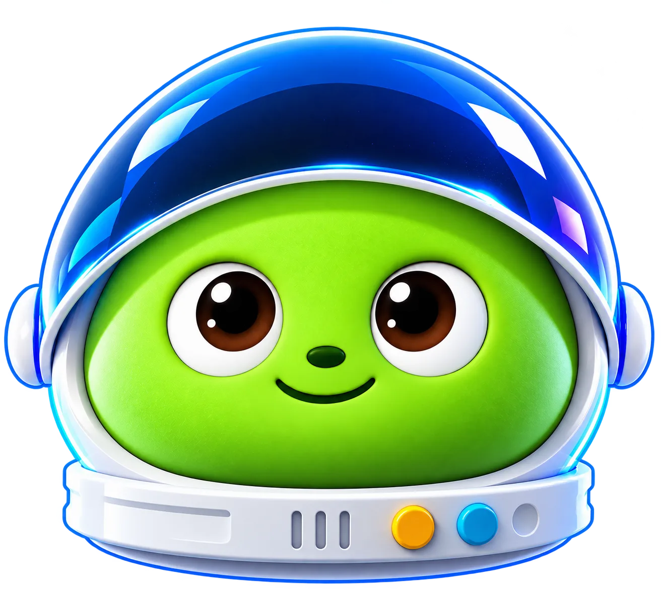 CalcusAi’s friendly green astronaut mascot